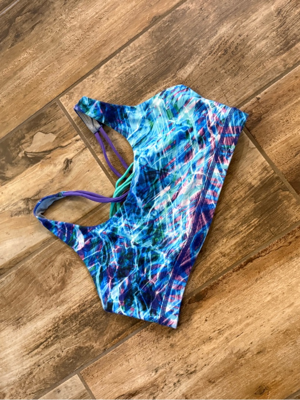 Born Primitive Women's Blue Purple Multi-Color Sports Bra